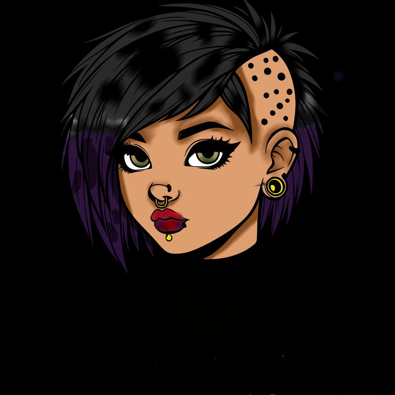 realistic punk girl