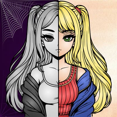 realistic girl split