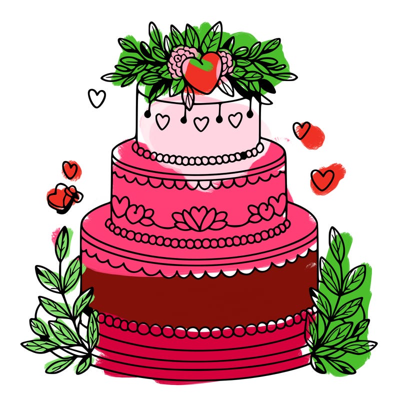 simple wedding cake