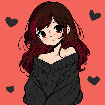 shy pretty girl wearing a sweater that is falling off one shoulder portrait