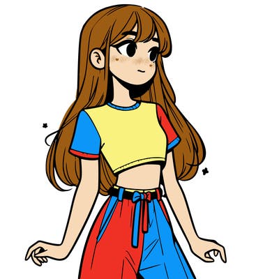 girl in a cute crop top
