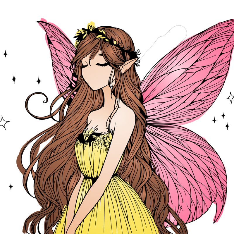 ethereal realistic fairy girl