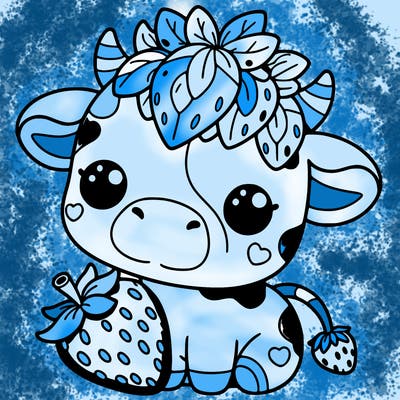 cute strawberry cow