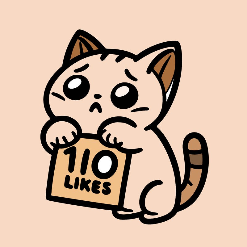 a cat begging for 10 likes