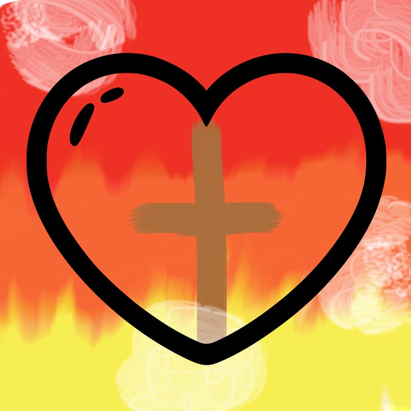 a blank heart