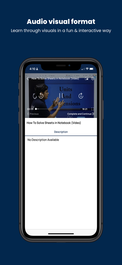 eSaral - eSaral app showing an interactive video lesson on a smartphone