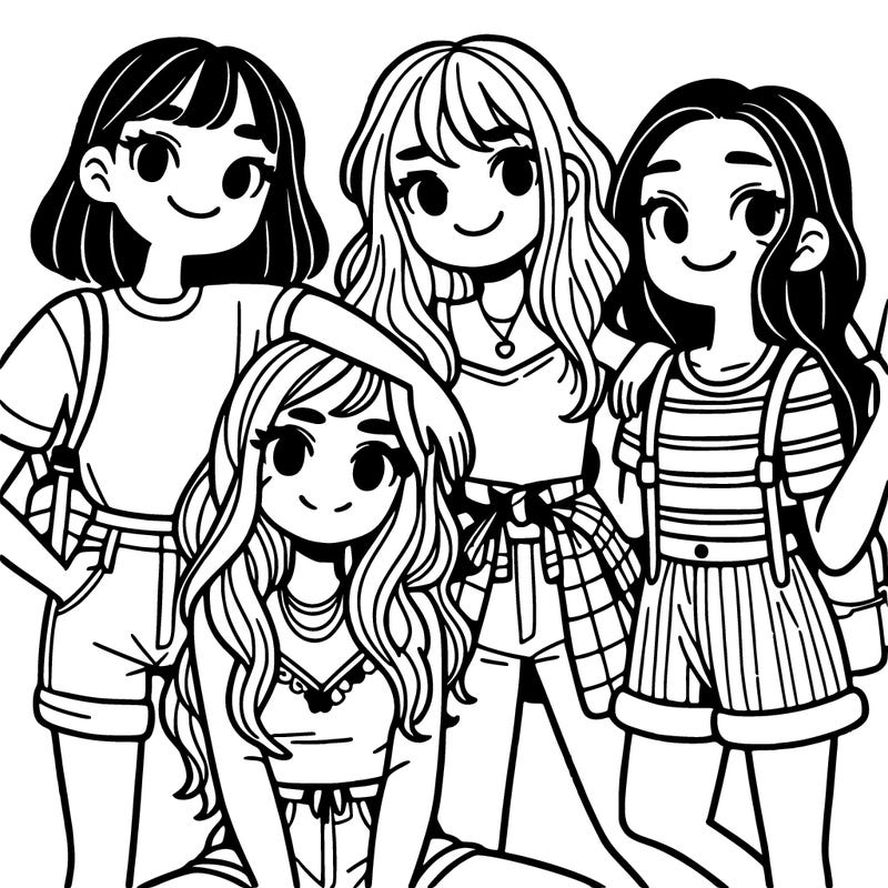 four girls best friends