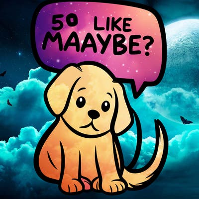 a puppy that says 5 like maybe