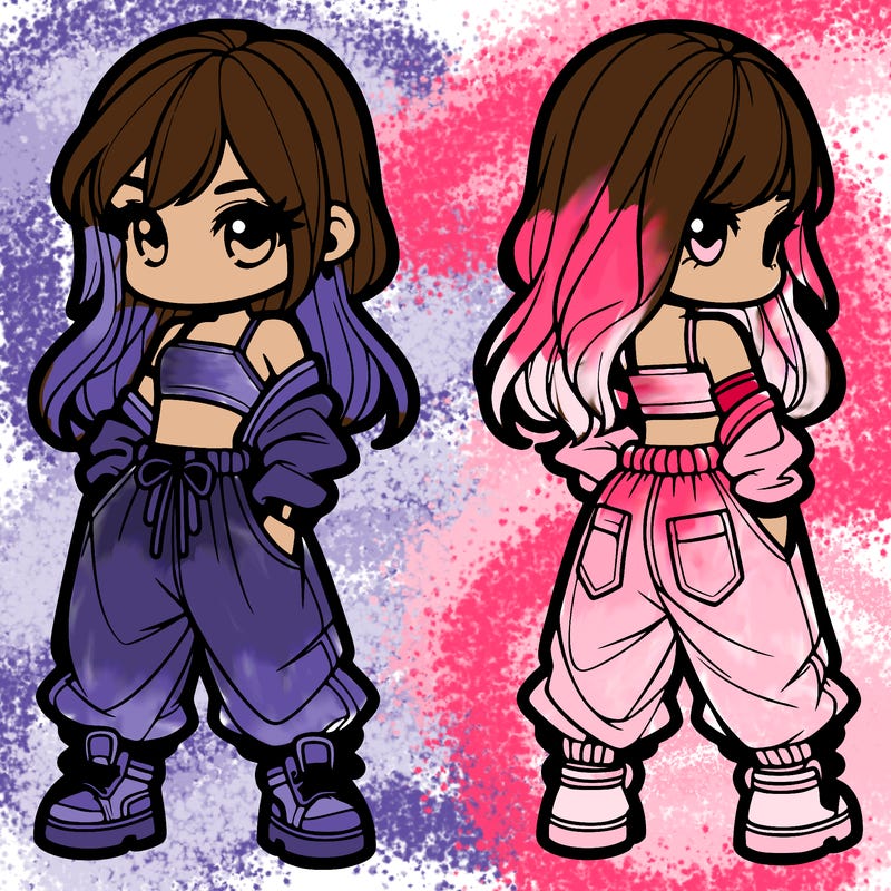 girl in crop top and baggy pants