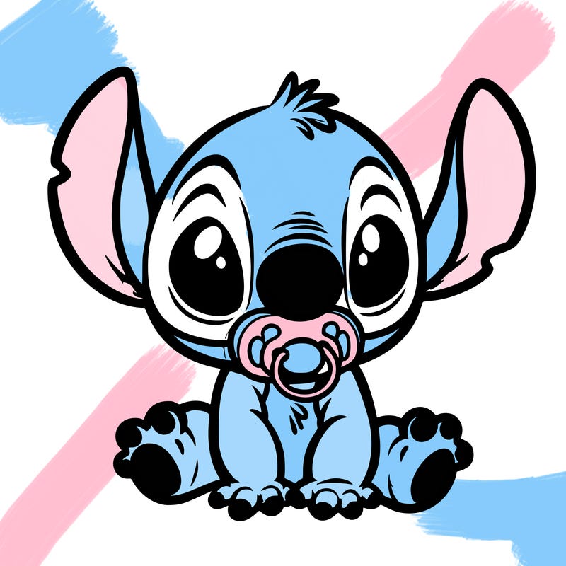 baby stitch with pacifier