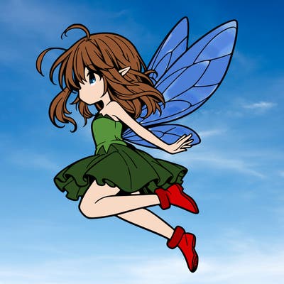 manga fairy flying