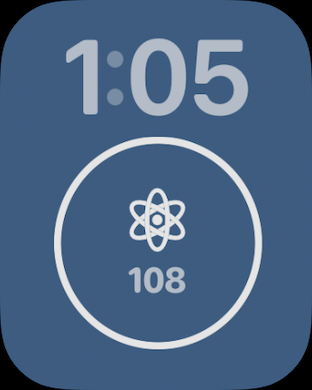 Daily Om Practice : ChantFlow - ChantFlow Apple Watch interface displaying 108 repetitions for mantra chanting