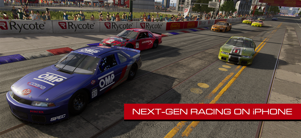 GRID™ Legends: Deluxe Edition - Carros de corrida de alta performance competindo em uma pista em GRID Legends Edição Deluxe para iPhone