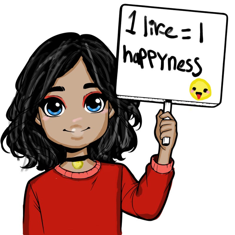 realistic girl holding up a sign