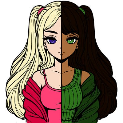 realistic girl split