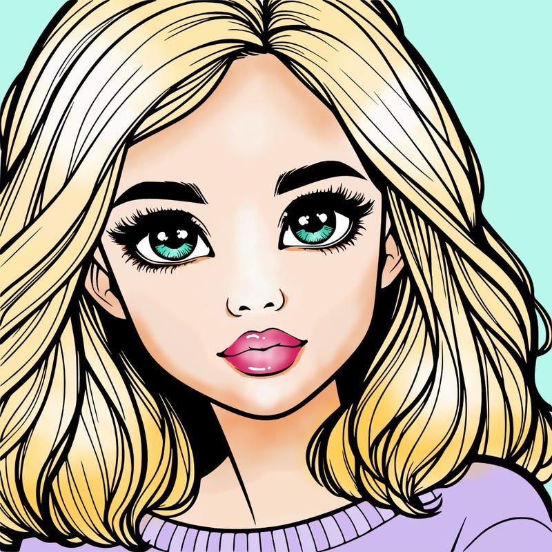 realistic girl whith cute eyes