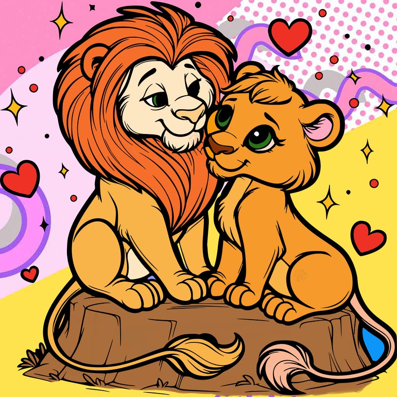 lion and lioness inlove