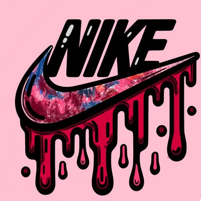 dripping nike logo