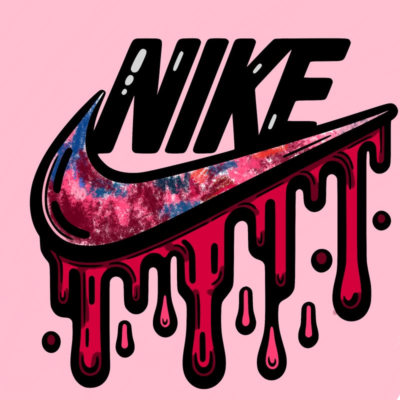 dripping nike logo