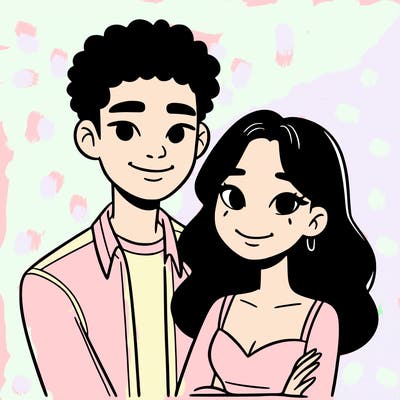 black woman and asian man couple