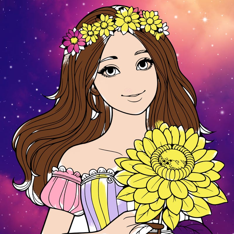 realistic flower princess