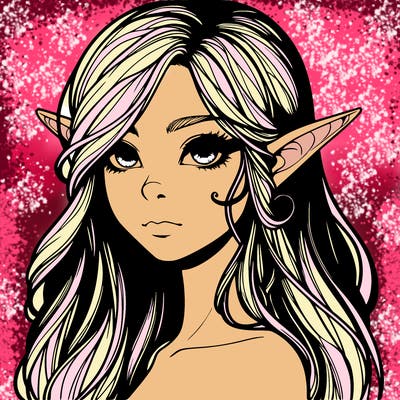 elf girl realistic dark fantasy