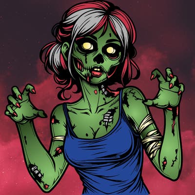 realistic zombie girl