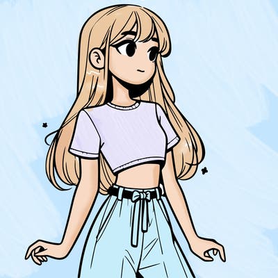 girl in a cute crop top