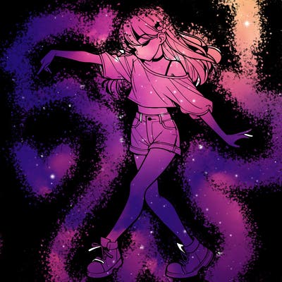 realistic girl danceing