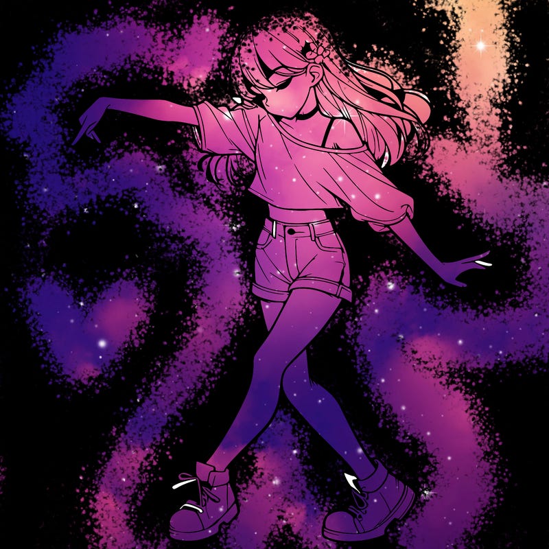 realistic girl danceing