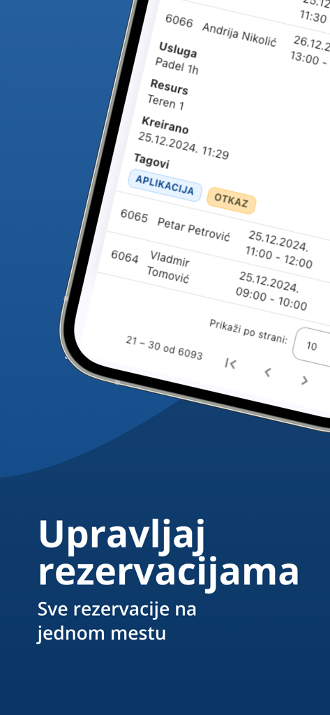 BookTime - Mobile app screen of BookTime showing a list of scheduled customer appointments and booking details