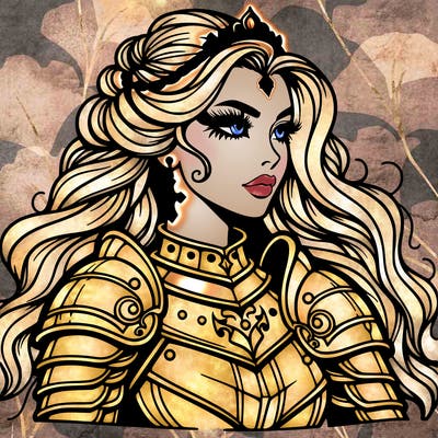 beautiful gothic female knight