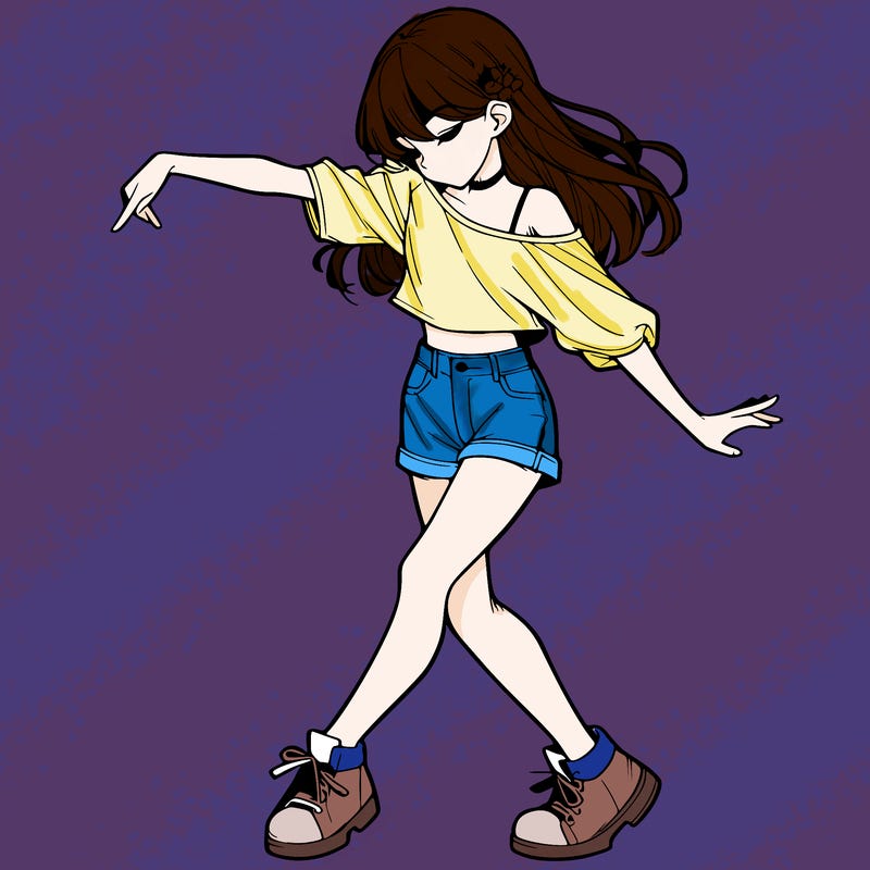 realistic girl danceing
