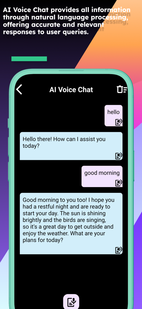 English Tibetan Translator - AI Voice Chat interface in the English Tibetan Translator app featuring conversational text bubbles