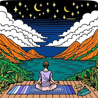 yoga with a pretty view