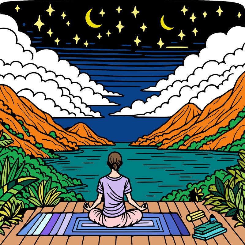 yoga with a pretty view