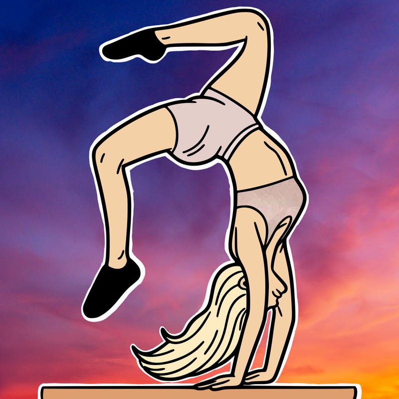 woman doing backflip