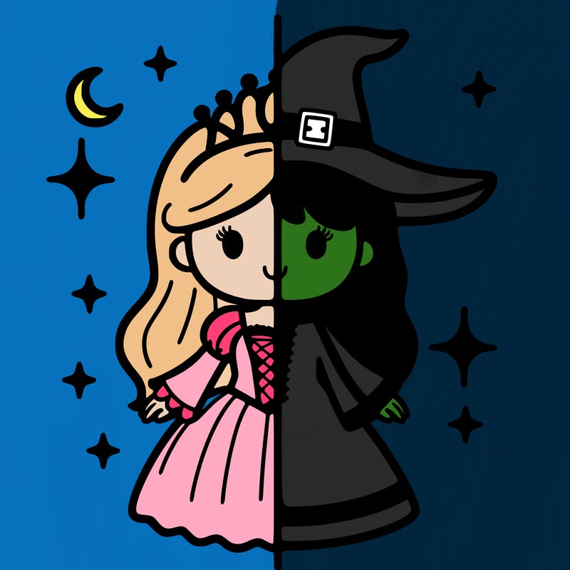 split princess and witch
