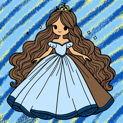 princess with flowing dress