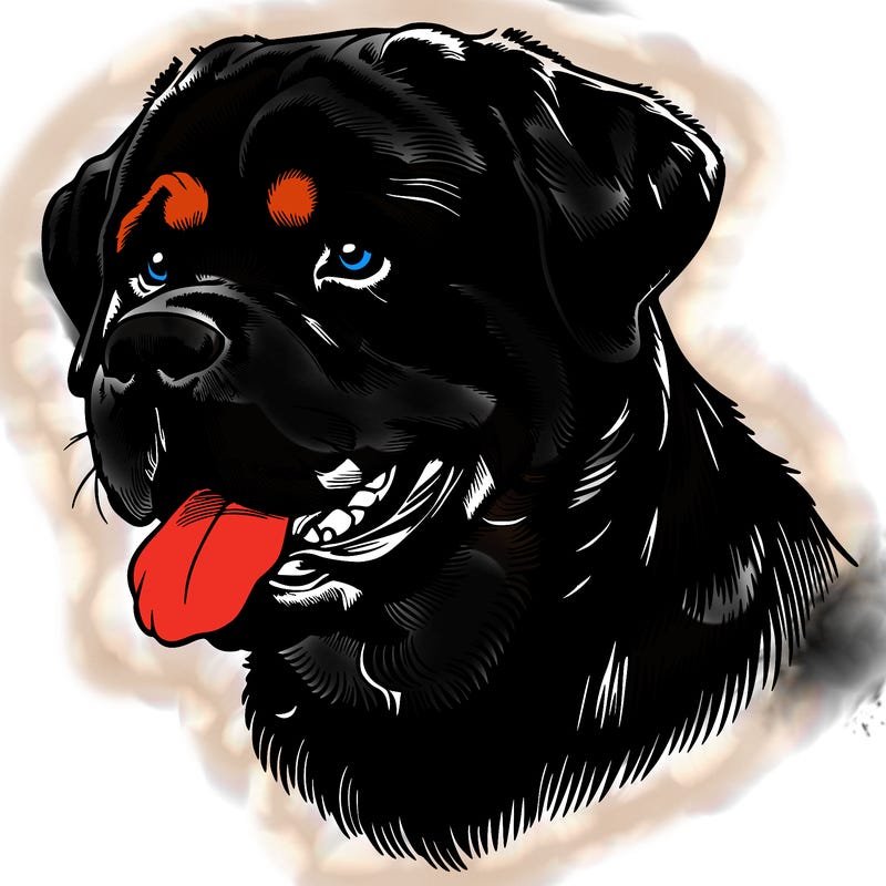 realistic rottweiler