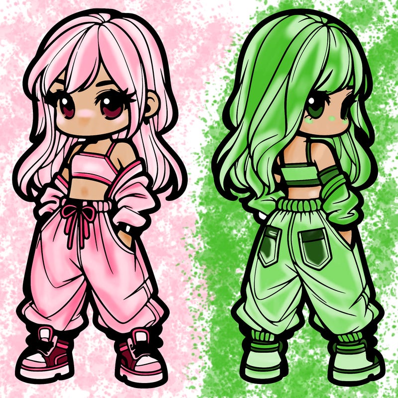 girl in crop top and baggy pants