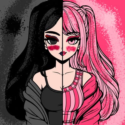 realistic girl split