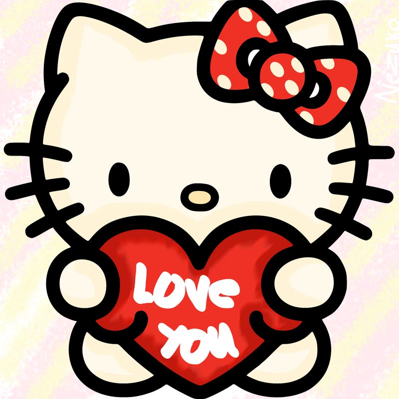 hello kitty with heart
