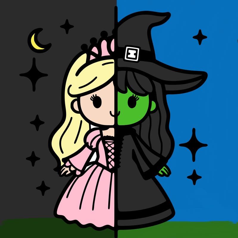 split princess and witch