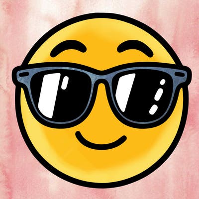 emoji with sunglasses