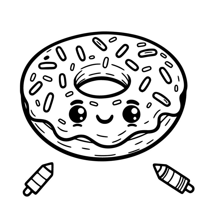 a donut with a smiling face