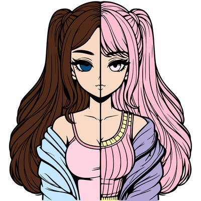 realistic girl split
