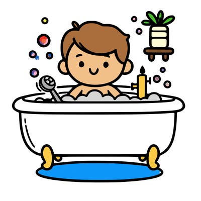 someone in the bath