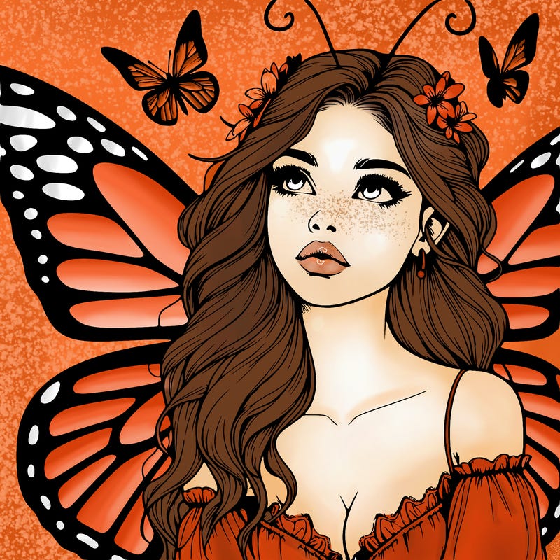 butterfly fairy realistic girl