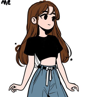 girl in a cute crop top